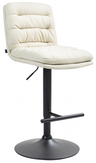 Barová židle Dakar látkový potah, černá, krémová
