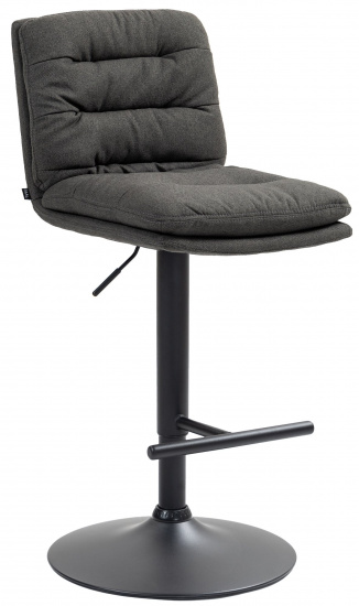 Barová židle Dakar látkový potah, černá, tmavě šedá