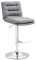 Barová židle Dakar látkový potah, chrom, šedá