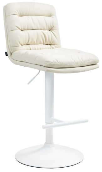 Barová židle Dakar látkový potah, bílá, krémová