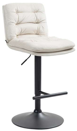 Barová židle Dakar samet černá, krémová