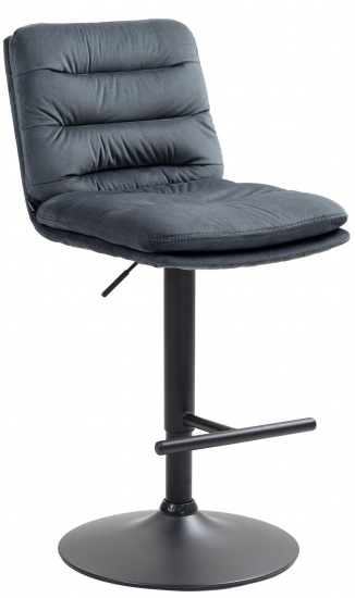 Barová židle Dakar samet černá, tmavě šedá