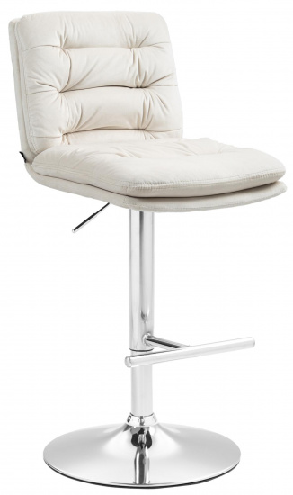 Barová židle Dakar samet chrom, krémová