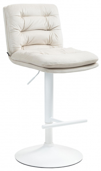 Barová židle Dakar samet bílá, krémová