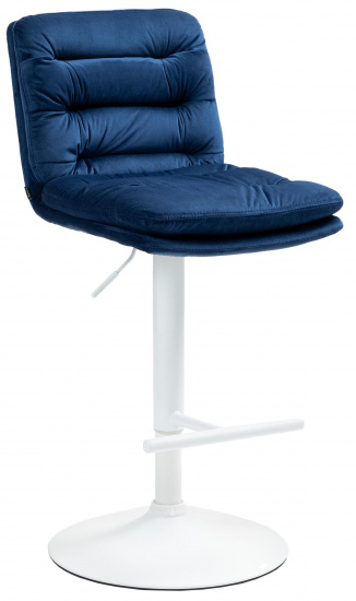 Barová židle Dakar samet bílá, modrá