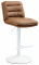 Barová židle Dakar syntetická kůže, bílá, světle hnědá
