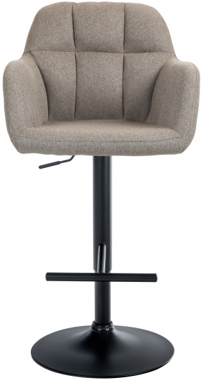 Barová židle Omaha látkový potah, černá, taupe