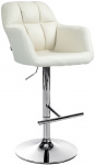 Barová židle Omaha látkový potah, chrom, krémová