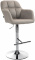 Barová židle Omaha látkový potah, chrom, taupe