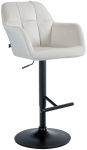 Barová židle Omaha samet černá, krémová