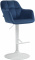Barová židle Omaha samet bílá, modrá