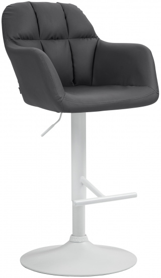 Barová židle Omaha syntetická kůže, bílá, černá