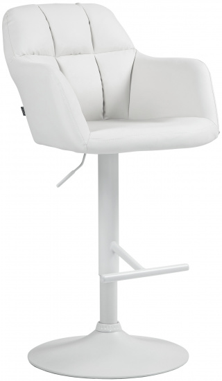 Barová židle Omaha syntetická kůže, bílá, bílá