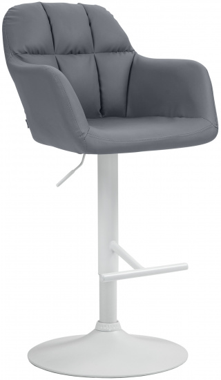 Barová židle Omaha syntetická kůže, bílá, šedá