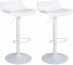 2 ks / set barová židle Aveiro syntetická kůže, bílá