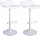 2 ks / set barová židle Aveiro syntetická kůže, bílá