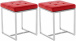 2 ks / set Taburet Barci, červená