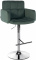 Barová židle Pompe samet chrom, tmavě zelená