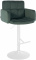Barová židle Pompe samet bílá, tmavě zelená