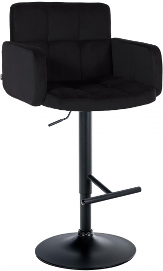 Barová židle Pompe samet černá, černá