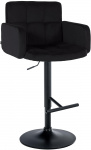 Barová židle Pompe samet černá, černá