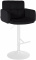 Barová židle Pompe samet bílá, černá