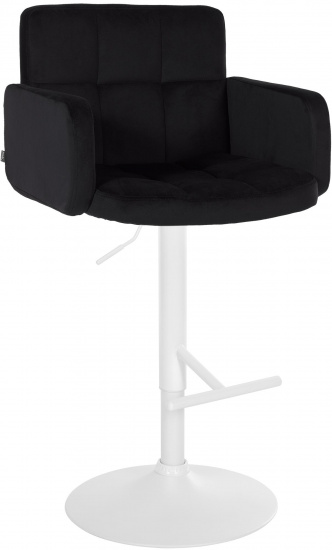 Barová židle Pompe samet bílá, černá