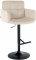 Barová židle Pompe samet černá, krémová