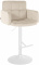 Barová židle Pompe samet bílá, krémová