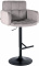 Barová židle Pompe samet černá, šedá