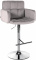 Barová židle Pompe samet chrom, šedá