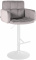 Barová židle Pompe samet bílá, šedá