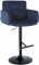 Barová židle Pompe samet černá, modrá