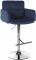 Barová židle Pompe samet chrom, modrá