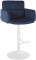 Barová židle Pompe samet bílá, modrá