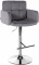 Barová židle Pompe samet chrom, tmavě šedá