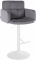Barová židle Pompe samet bílá, tmavě šedá