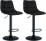 2 ks / set barová židle Jeny syntetická kůže, černá, černá