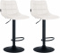 2 ks / set barová židle Jeny syntetická kůže, černá, bílá