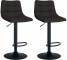 2 ks / set barová židle Jeny látkový potah, černá, černá