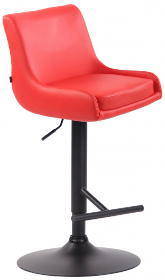 Barová židle Club syntetická kůže, černá, červená