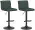 2 ks / set barová židle Jamie samet, zelená