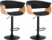 2 ks / set barová židle Delfi látkový potah, natura / černá