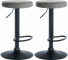 2 ks / set barová židle Lenti samet černá, šedá