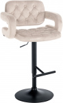 Barová židle Dublin samet černá, krémová
