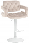 Barová židle Dublin samet bílá, krémová