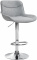 Barová židle Voronei látkový potah, chrom, šedá