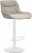 Barová židle Voronei látkový potah, bílá, taupe