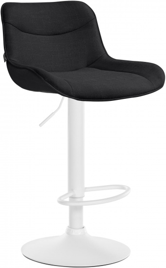 Barová židle Voronei látkový potah, bílá, černá