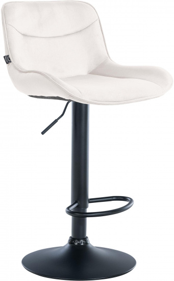 Barová židle Voronei samet černá, krémová